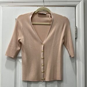 Chic Beige Zara Cardigan with Gold Buttons